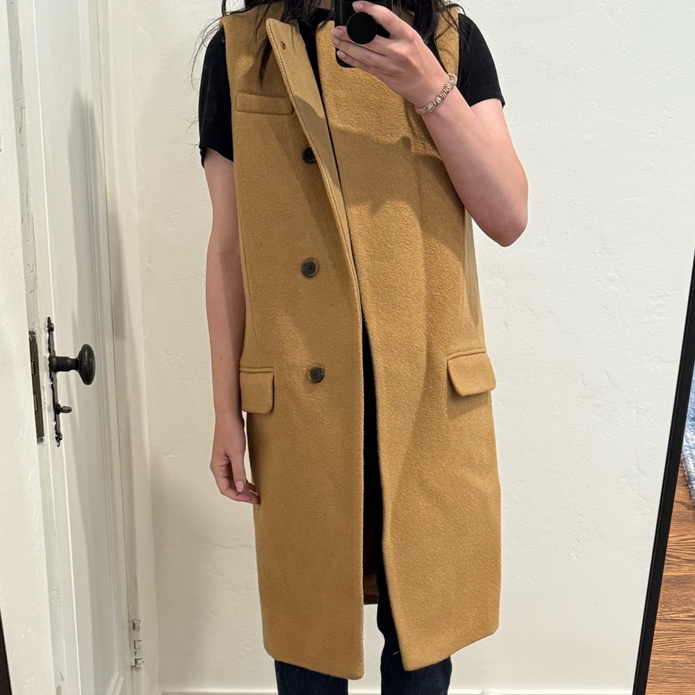 J. Crew Collection Sleeveless Melton Wool Coat